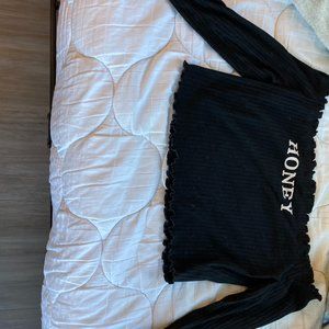 "Honey" Off the shoulder Crop Top